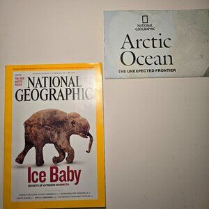 National Geographic May 2009 –“Ice Baby” Frozen Mammoth Issue + Arctic Ocean Pos